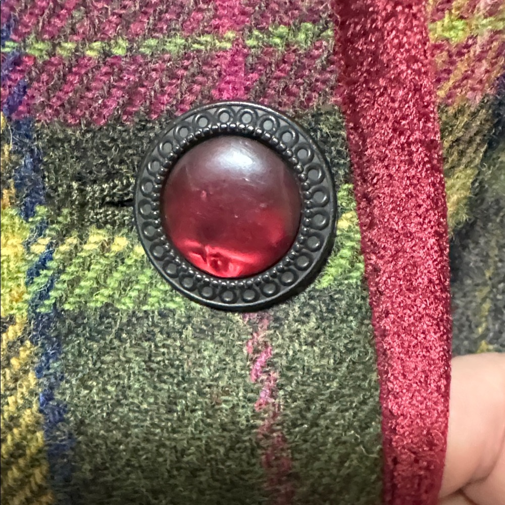 Schneider of Salsburg/Beretta Italy 🇮🇹 Women's Multicolor Lambswool Plaid Blazer - Picture 5 of 13